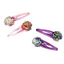 Pink Poppy Mermaid Glitter Shell Hair Clips
