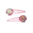 Pink Poppy Mermaid Glitter Shell Hair Clips