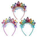 Pink Poppy Mermaid Crown Headband