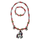 Pink Poppy Dream Unicorn Necklace & Bracelet Set
