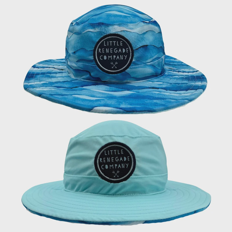 Little Renegade | Reversible Swim Hat - Pacific