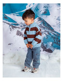 Animal Crackers | Orbit 1/4 Zip Knit in Stripe