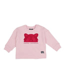 Animal Crackers | Contrast Raffi Crew-Pink