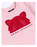 Animal Crackers | Contrast Raffi Crew-Pink
