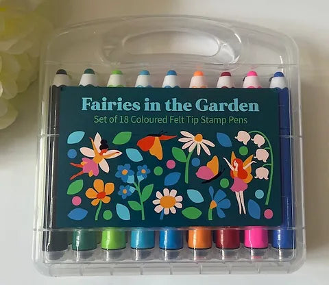 Fairies In The Garden Felt Tip Stamp Pens