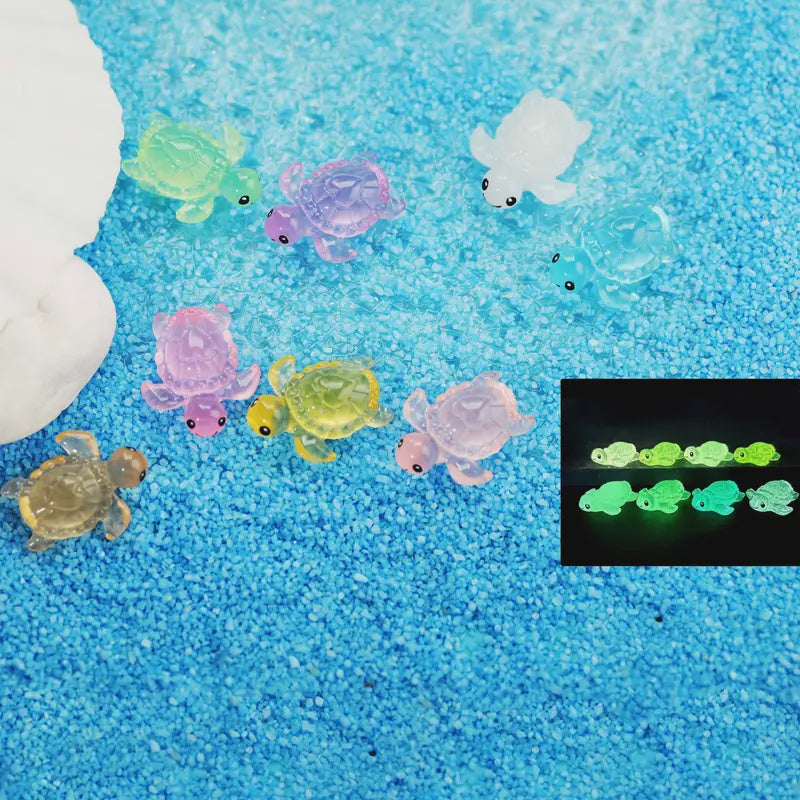 Colourful Luminous Cute Resin  Turtle - Asst