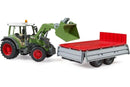 Bruder: 1:16 Fendt Vario 211 with Front Loader & Tipping Trailer