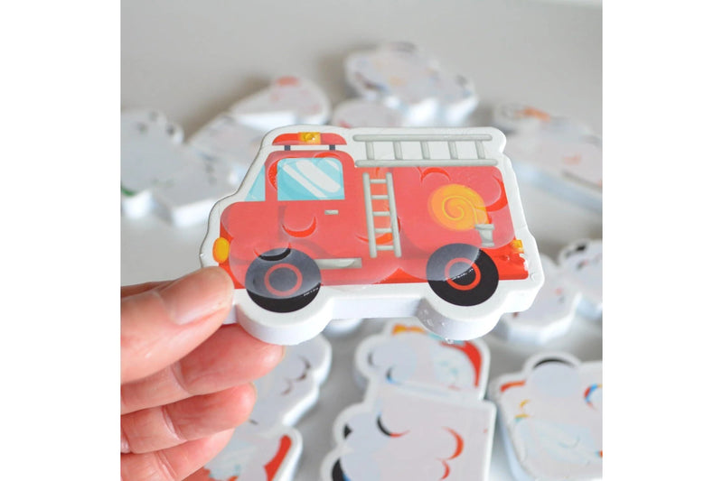 Buddy & Barney: Colour Changing Bath Stickers - Mucky Trucks