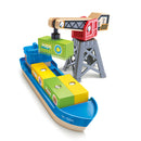 Hape: Cargo & Crane - Vehicle Playset