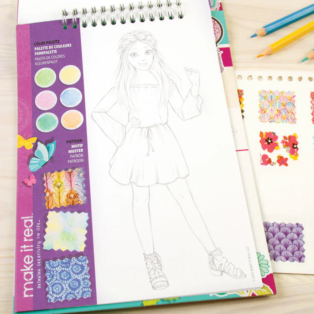 Make It Real | Fashion Design Sketchbook - Blooming Creativity