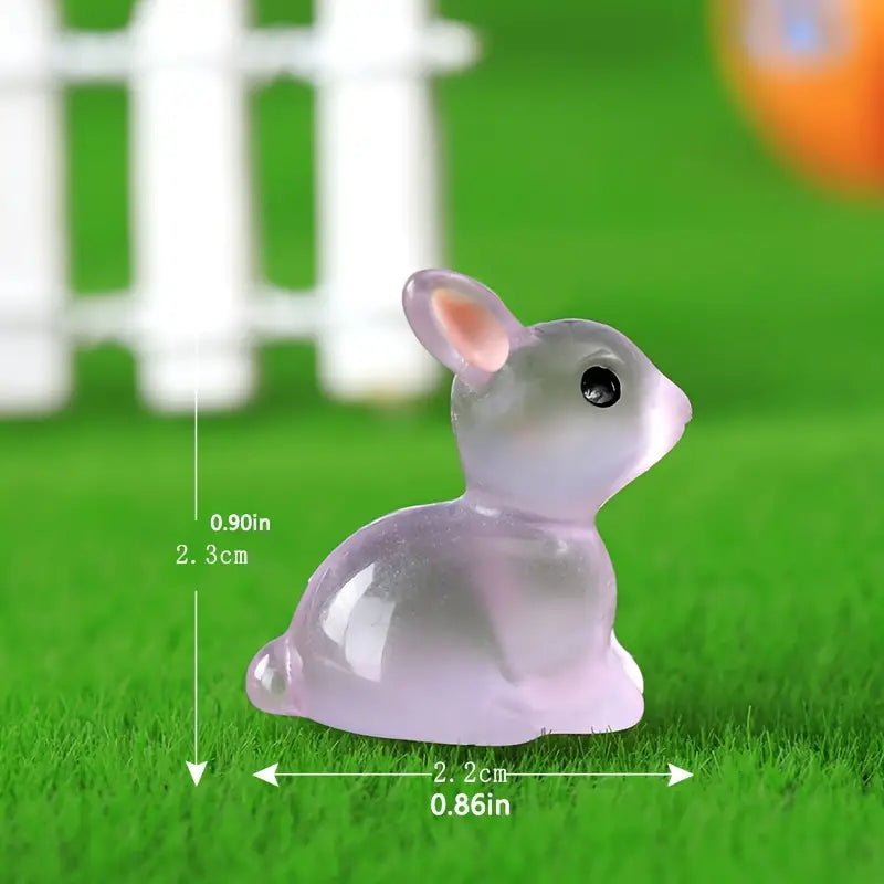 Cute Mini  Luminous Resin Bunnies - Asst