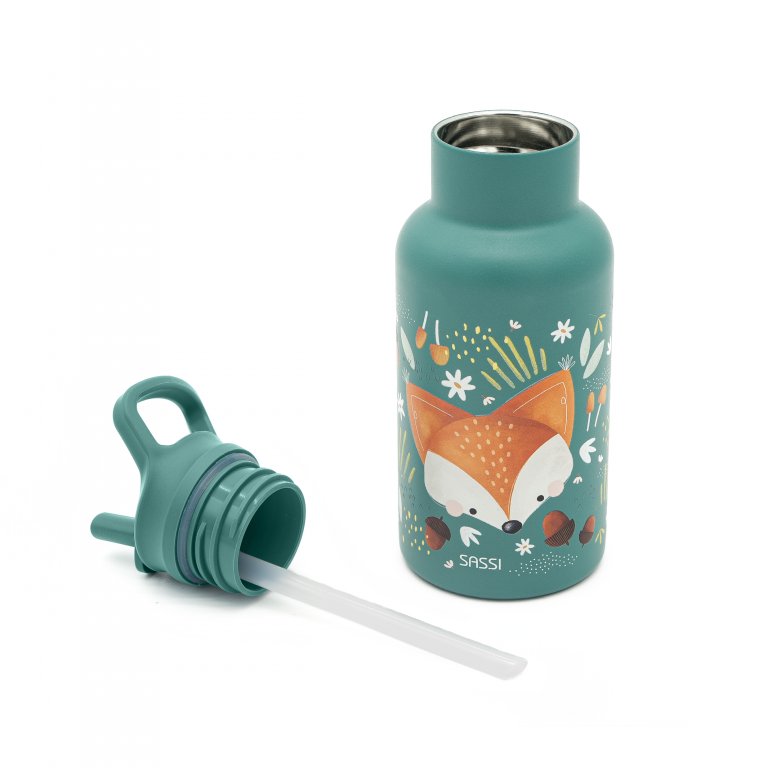 Sassi Vacuum Insulated Stainless Steel Drink Bottle 350 ml - Crunchy The Fox