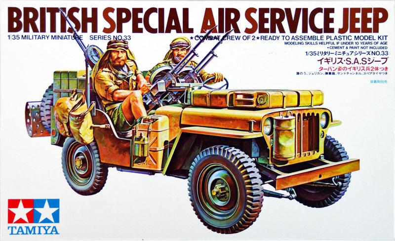Tamiya | 35033 British Special Air Service Jeep 1/35 scale kit