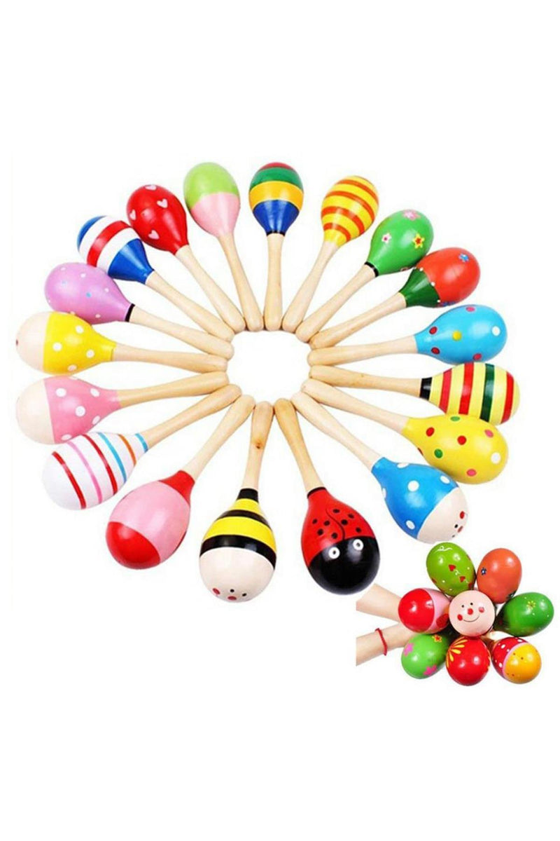 Colourful Wooden Maracas - Assorted