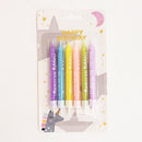 Happy Birthday Cake candles 6pc- coloured