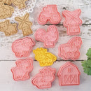 8pcs farm animal cookie cutter set