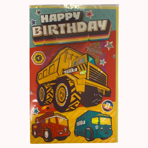 Happy Birthday Tonka card - Boy