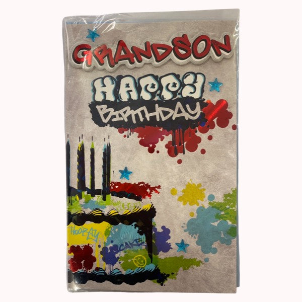 Grandson Happy Birthday Card