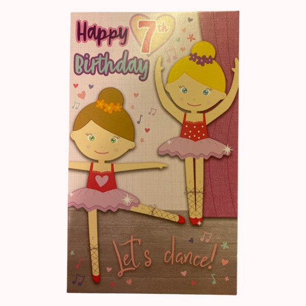 Happy 7th Birthday  - Ballerinas Birthday card