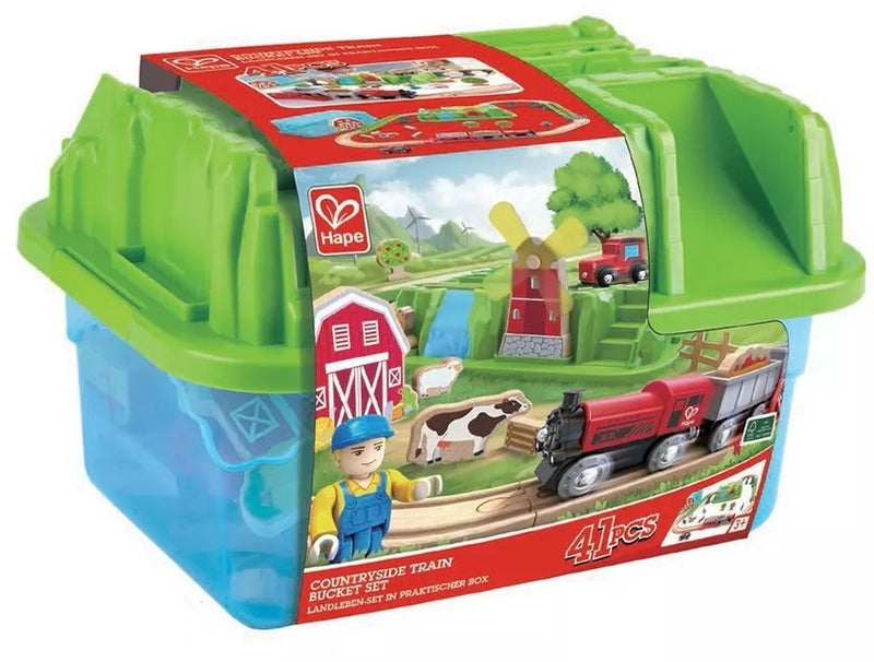 Hape | Countryside Train Bucket Set