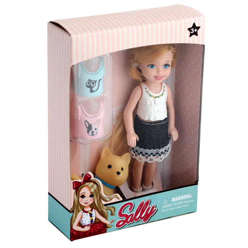Sally Dress Up Doll with Dog & Accessories