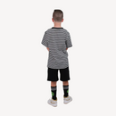 Band Of Boys | Black Striped Smiley Tee
