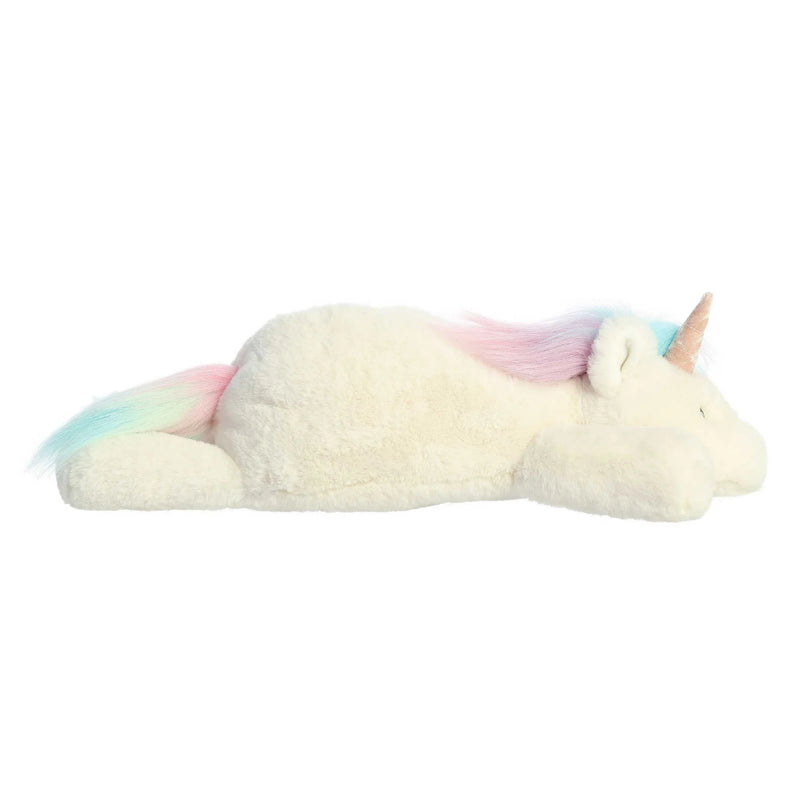 Aurora | Large Unicorn Snoozles Laid-back Stuffed Animal White 18"