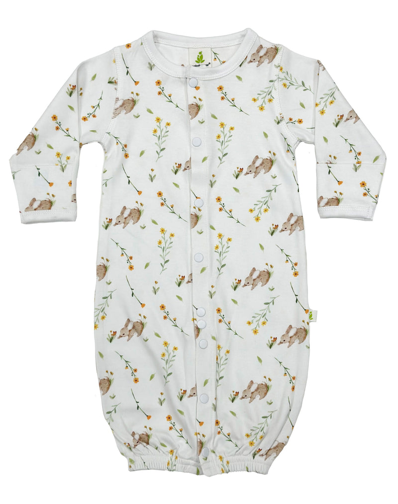 Imababy | Convertible Sleepsuit- Bunny Bloom