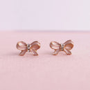 Lauren Hinkley | Pink Bow Earrings - Sterling Silver Post & Earnut
