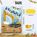 Construction Party Game - 24pcs Pin the Bucket on The Excavator Game Set