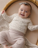 Quincy Mae | Side Snap Bodysuit + Pant Set - Floret