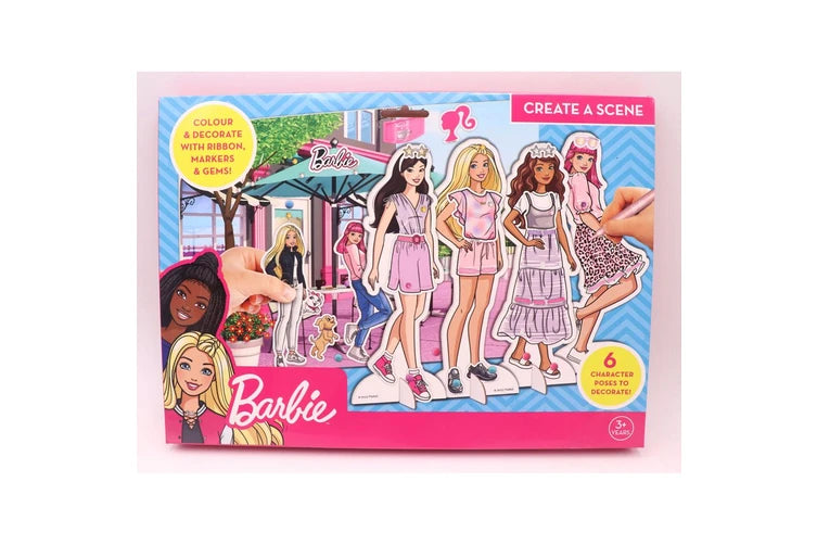 Barbie Create Your Own Scene Kids Children Art Craft Activity Fun Play Set