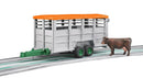 Bruder | Livestock Trailer with 1 Cow  RRP $134.99  SPECIAL