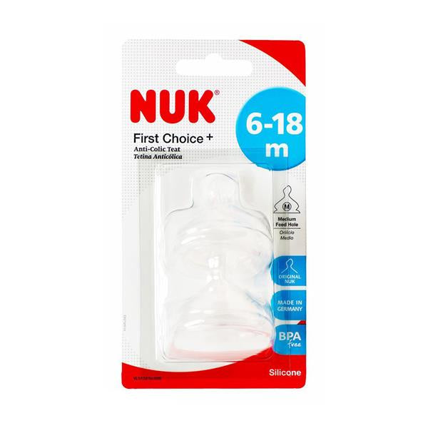 Nuk First Choice Silicone Teats 2pk 6-18m M