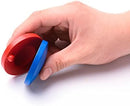 Blue and Red Castanet Musical Instrument