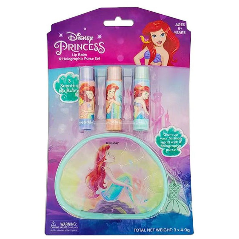 Disney Princess Little Mermaid Lip Balm With Purse Set