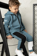 Cracked Soda Jet Zip Hoodie teal 3-8