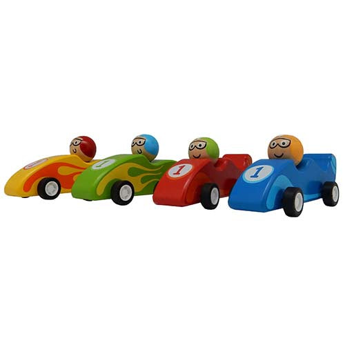 ELF WOODEN PULL BACK RACING CAR