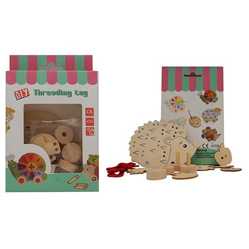 Elf | Hedgehog Wooden Threading Kit