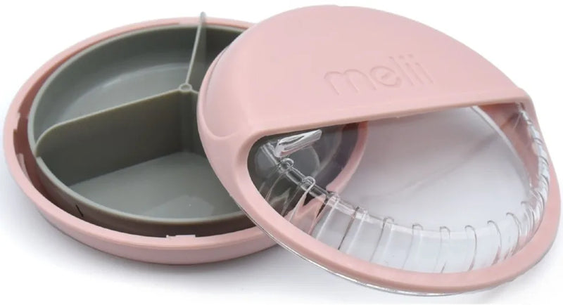 Melii: Spin Snack Container - Pink & Grey