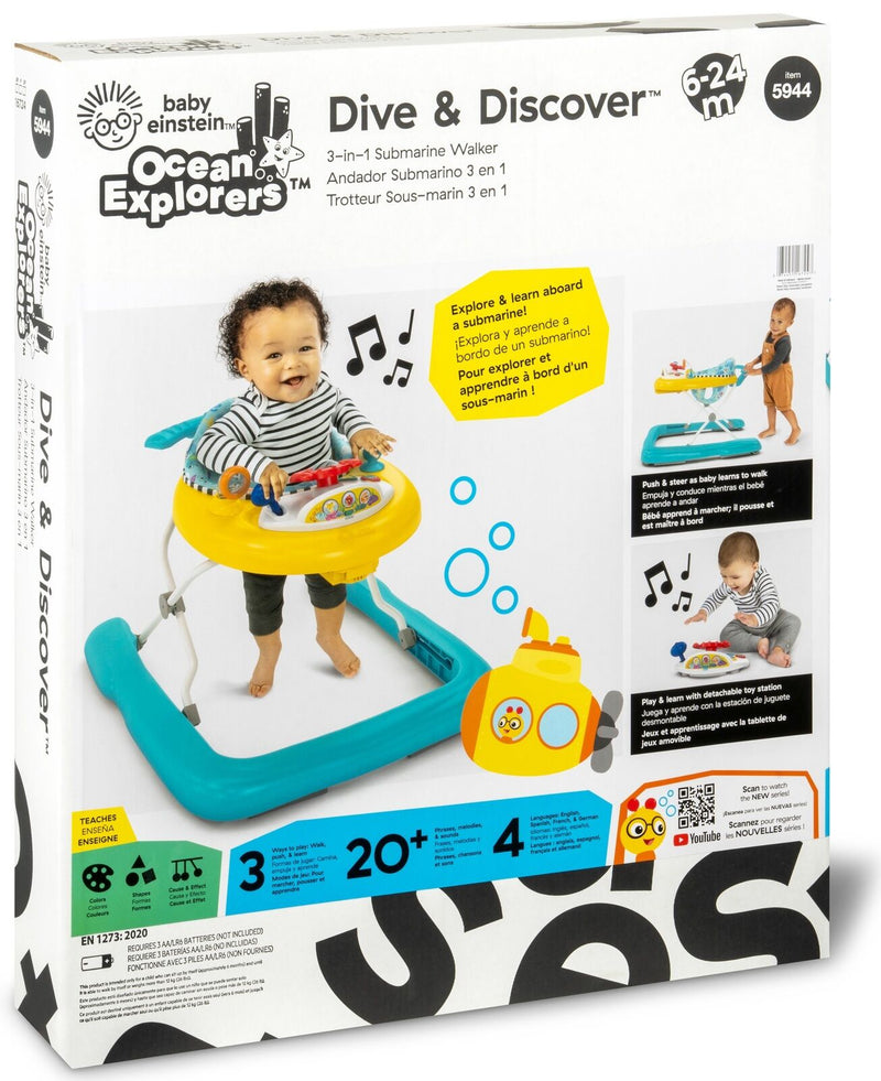 Baby Einstein | Ocean Explorers Dive & Discover 3-in-1 Submarine Walker