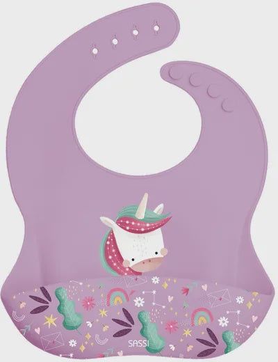 Sassi Silicone Bib - Sparkly the Unicorn