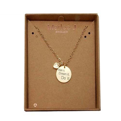 MJ NECKLACE - WISH IT, DREAM IT, DO IT RRP $24.99