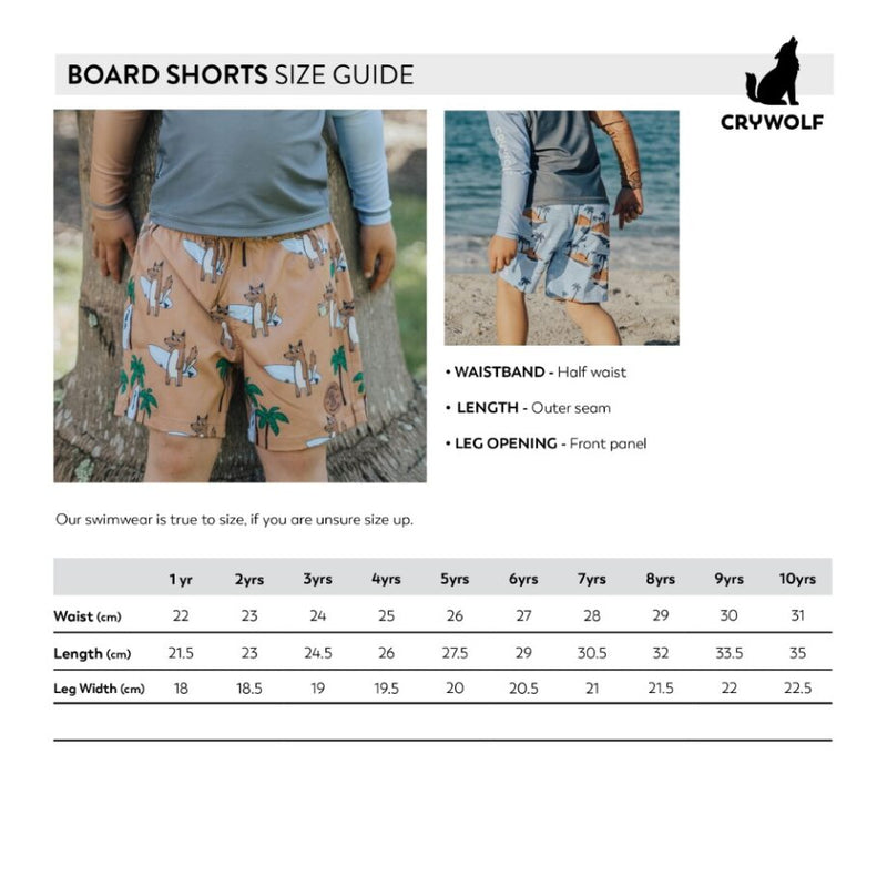 Crywolf | Board Shorts-Blue Lost Island