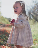 Quincy Mae | Callie Dress Blue Gingham - Cloud