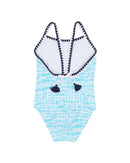 Minihaha | Koa Print  Aqua Swimsuit 8-14 YRS