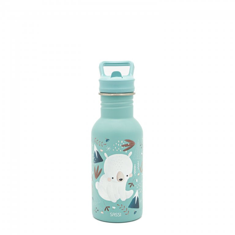 Sassi Stainless Steel Drink Bottle (Munchy the Bear) - 500mL