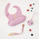 Silicone Bib - Fawn/Lilac - Living Textiles