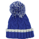 Foote Street |  Blue Knitted Beanie with Pom Pom
