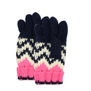Foote Street |  Pink & Navy Chevron Gloves